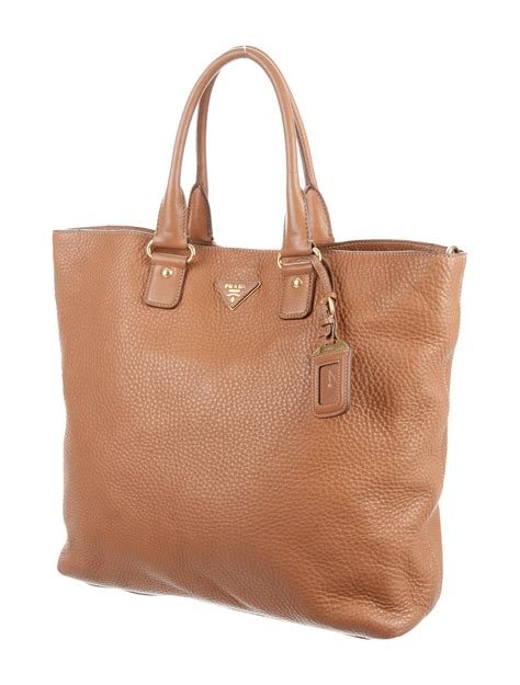 prada vitello daino shopping tote hobo bag|Prada vitello daino leather tote.